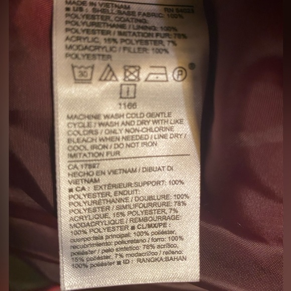 NEW WOMENS BURGUNDY OLD NAVY PARKA COAT WITH HOOD SMALL - Picture 4 of 4